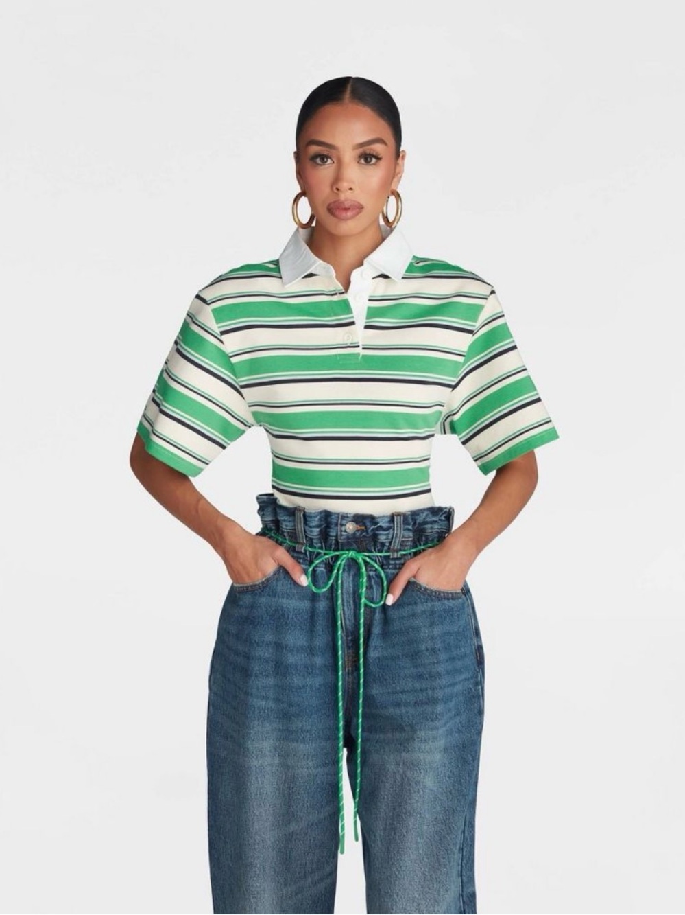 KBB by KAHLANA ‘The fitted rugby shirt’ Women Green M, XXL, 2X, 4X